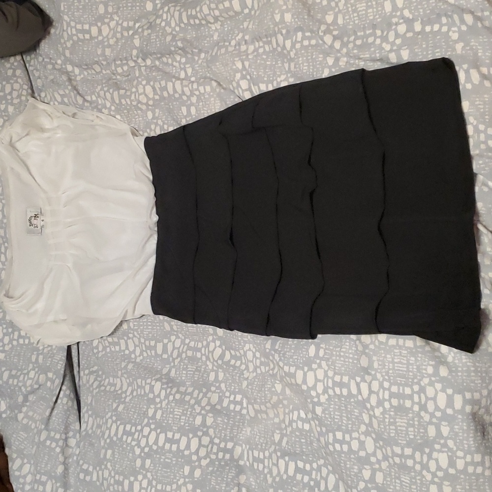Professional white and black dress